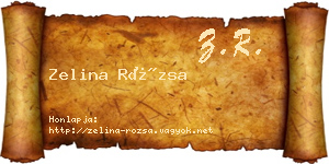 Zelina Rózsa névjegykártya